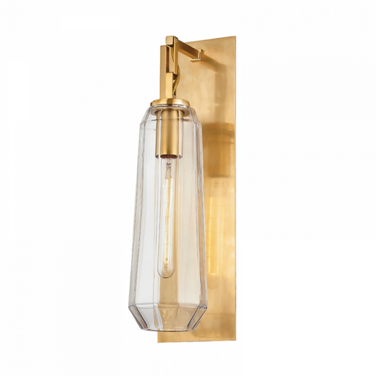 Copenhagen Wall Sconce, 1-Light, Brass, 19.75"H (447-19-VB 94G0)