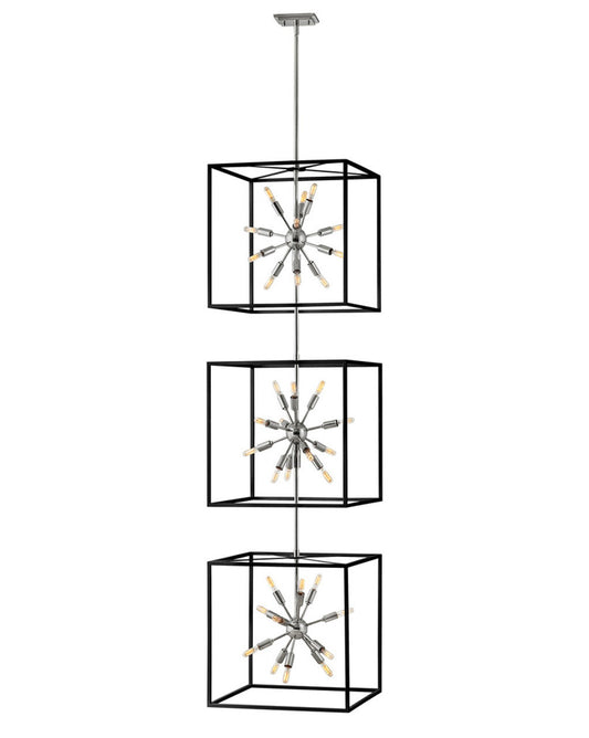 Aros Down Chandelier, 36-Light, Black, 20"W (46318BLK-PN 9Q1NF)