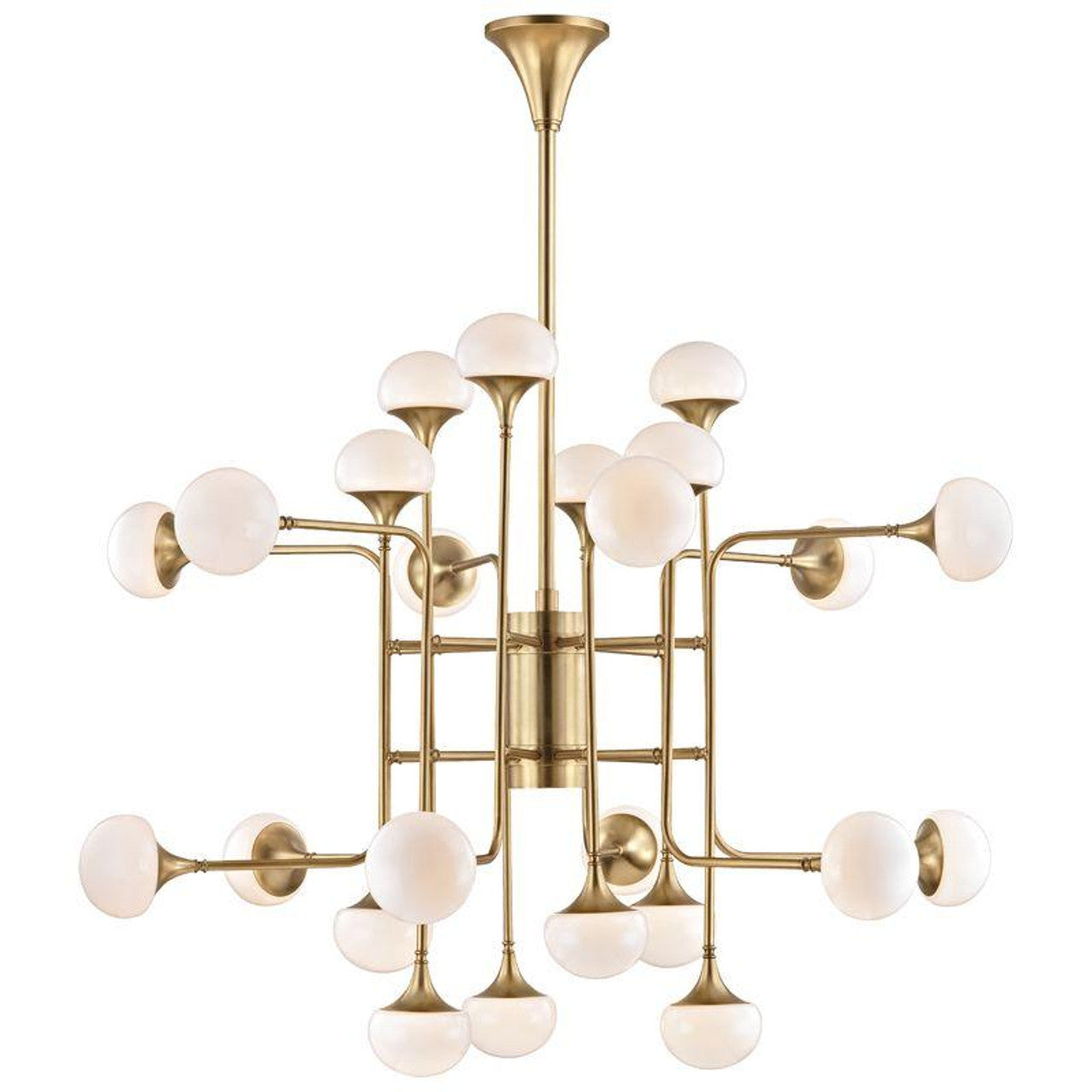 Fleming Chandelier, 24-Light, LED, Aged Brass, 45.75"W (4724-AGB A2A1E)