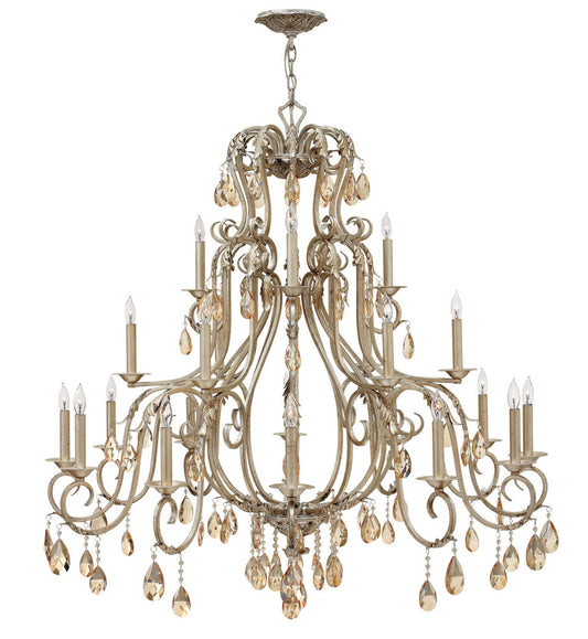 Carlton Candle Chandelier, 21-Light, Gold, 45"W (4779SL K7J5)