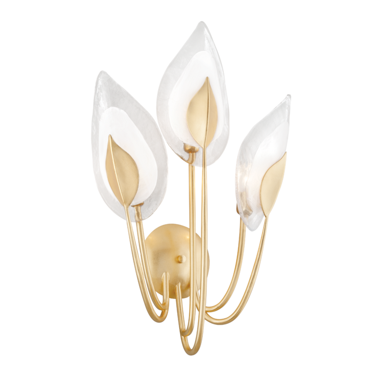 Blossom Wall Sconce, 3-Light, Gold Leaf, 26.5"H (4803-GL A5KJN)