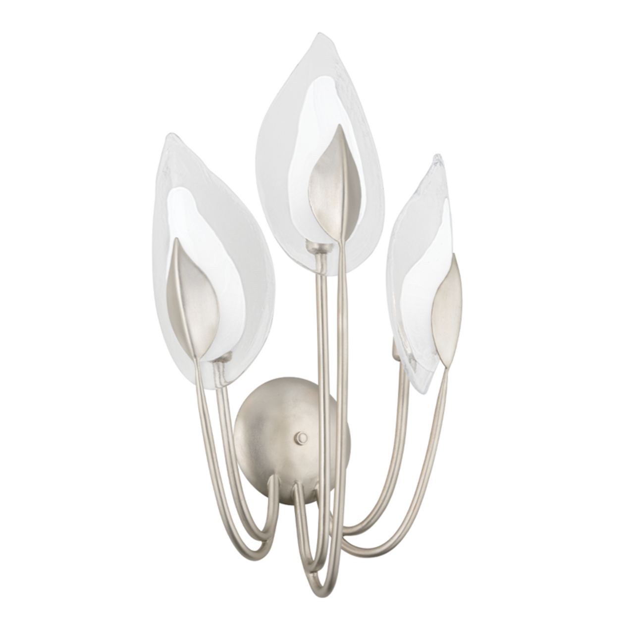 Blossom Wall Sconce, 3-Light, Silver Leaf, 26.5"H (4803-SL A8G9V)