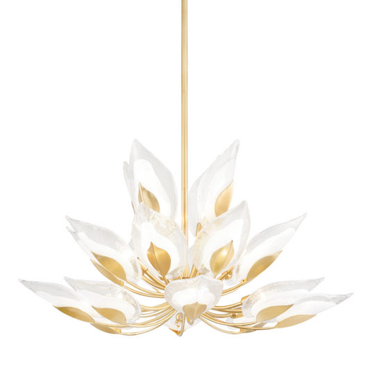 Blossom Chandelier, 20-Light, Gold Leaf, 40.5"W (4840-GL A5KJR)