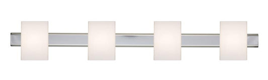 Tito Bath Vanity, 4-Light, LED, Chrome, Opal Matte Shade, 30.5"W (4SW-TITO07-LED-CR 2QGLEU)