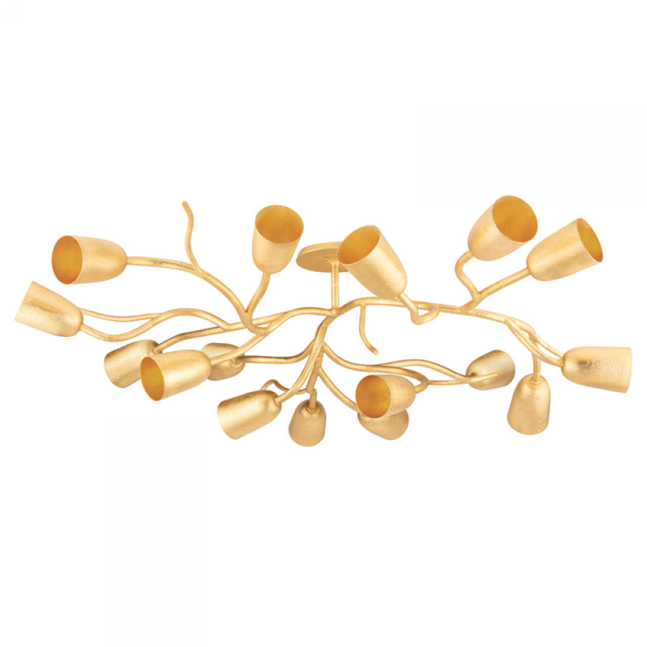 Vine Semi-Flush, 16-Light, Gold Leaf, 67"W (5067-Gl A8L6E)