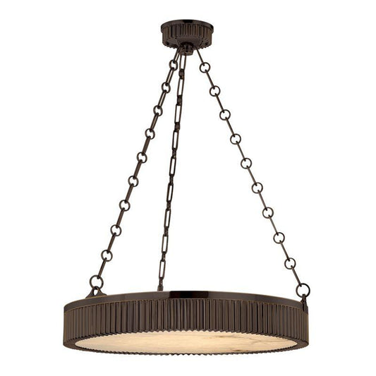 Lynden Pendant, 5-Light, Distressed Bronze, Distressed Bronze Shade, 22"W (522-DB 9L9JA)