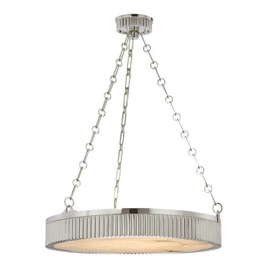 Lynden Pendant, 5-Light, Polished Nickel, Polished Nickel Shade, 22"W (522-PN 9L9JC)