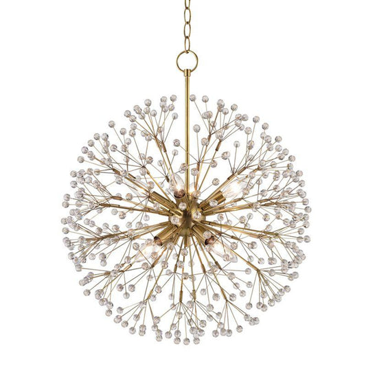 Dunkirk Chandelier, 8-Light, Aged Brass, 20"W (6020-AGB 9ZC8F)