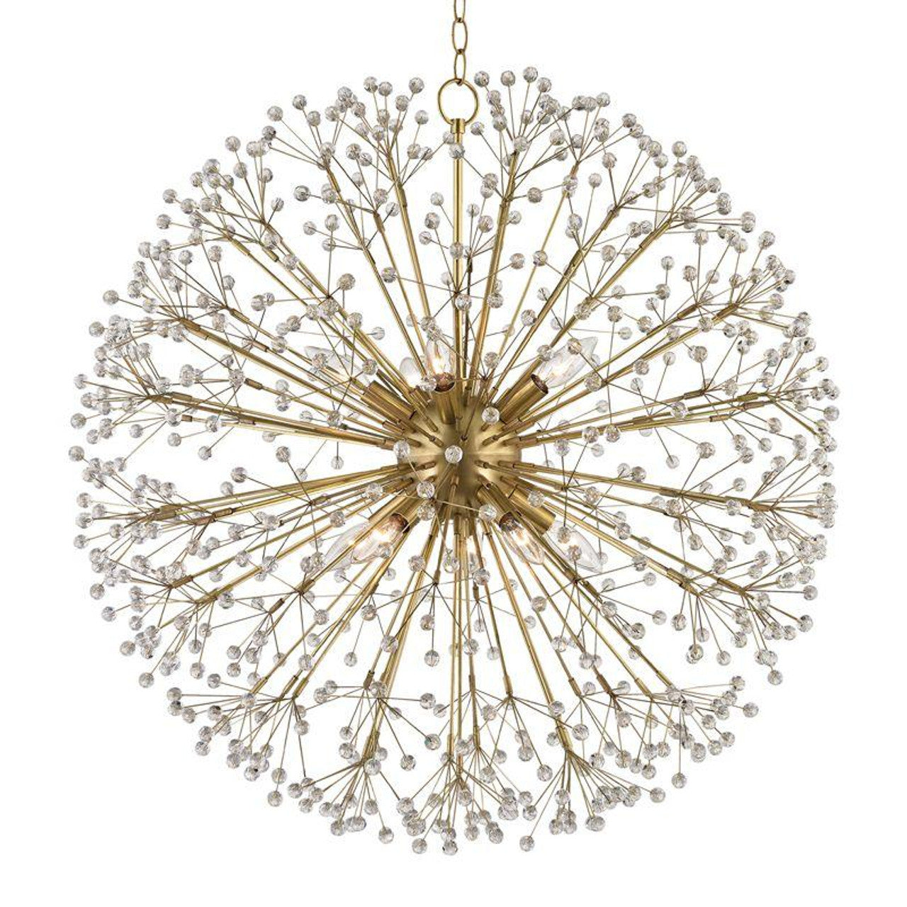 Dunkirk Chandelier, 10-Light, Aged Brass, 30"W (6030-AGB 9ZC8H)