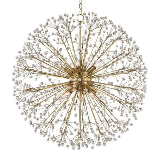 Dunkirk Chandelier, 10-Light, Aged Brass, 30"W (6030-AGB 9ZC8H)