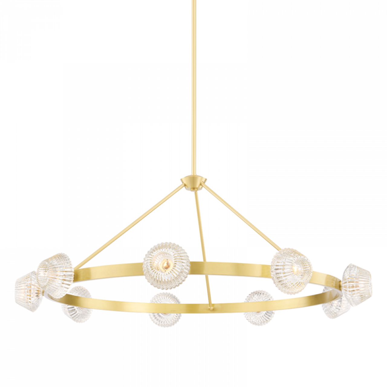 Barclay Chandelier, 9-Light, Aged Brass, 50.5"W (6150-Agb A8L7A)