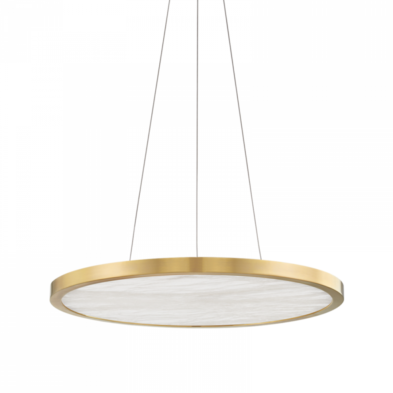 Eastport Pendant, 1-Light, LED, Aged Brass, 24"W (6324-AGB A8J96)