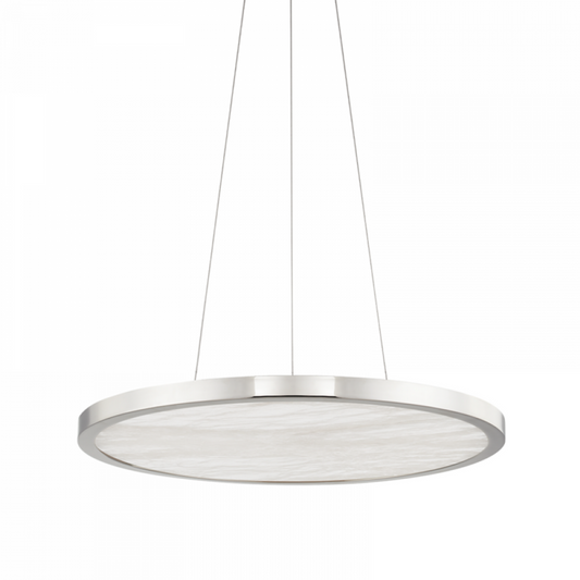 Eastport Pendant, 1-Light, LED, Polished Nickel, 24"W (6324-PN A8J97)