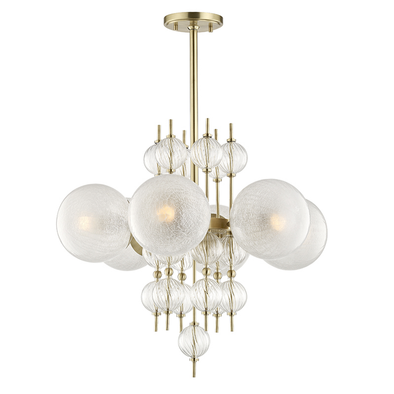 Calypso Chandelier, 6-Light, Aged Brass, 27.25"W (6427-AGB A2KTU)