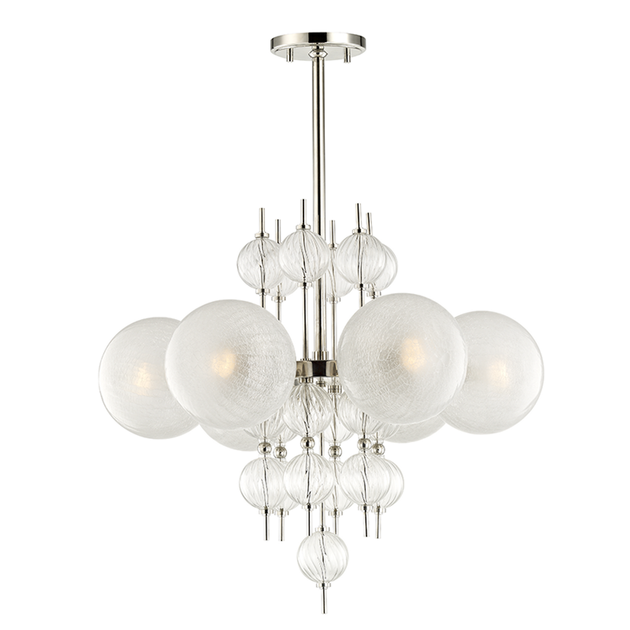 Calypso Chandelier, 6-Light, Polished Nickel, 27.25"W (6427-PN A2KTV)