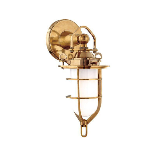 New Canaan Bathroom Wall Sconce, 1-Light, Aged Brass, 15"H (6501-AGB MCXK)