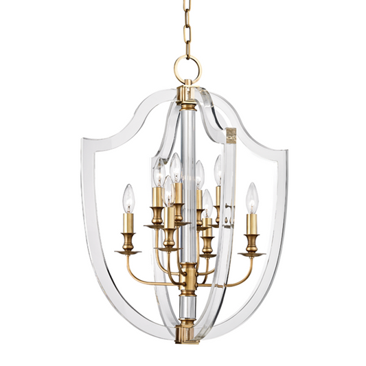 Arietta Pendant, 8-Light, Aged Brass, 21.25"W (6520-AGB 9ZCAH)