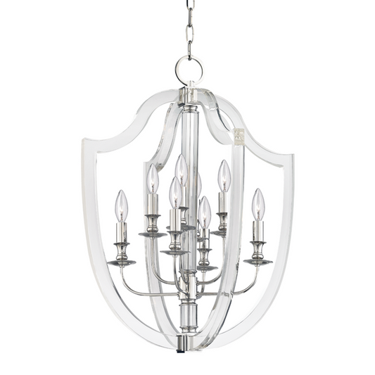 Arietta Pendant, 8-Light, Polished Nickel, 21.25"W (6520-PN 9ZCAJ)