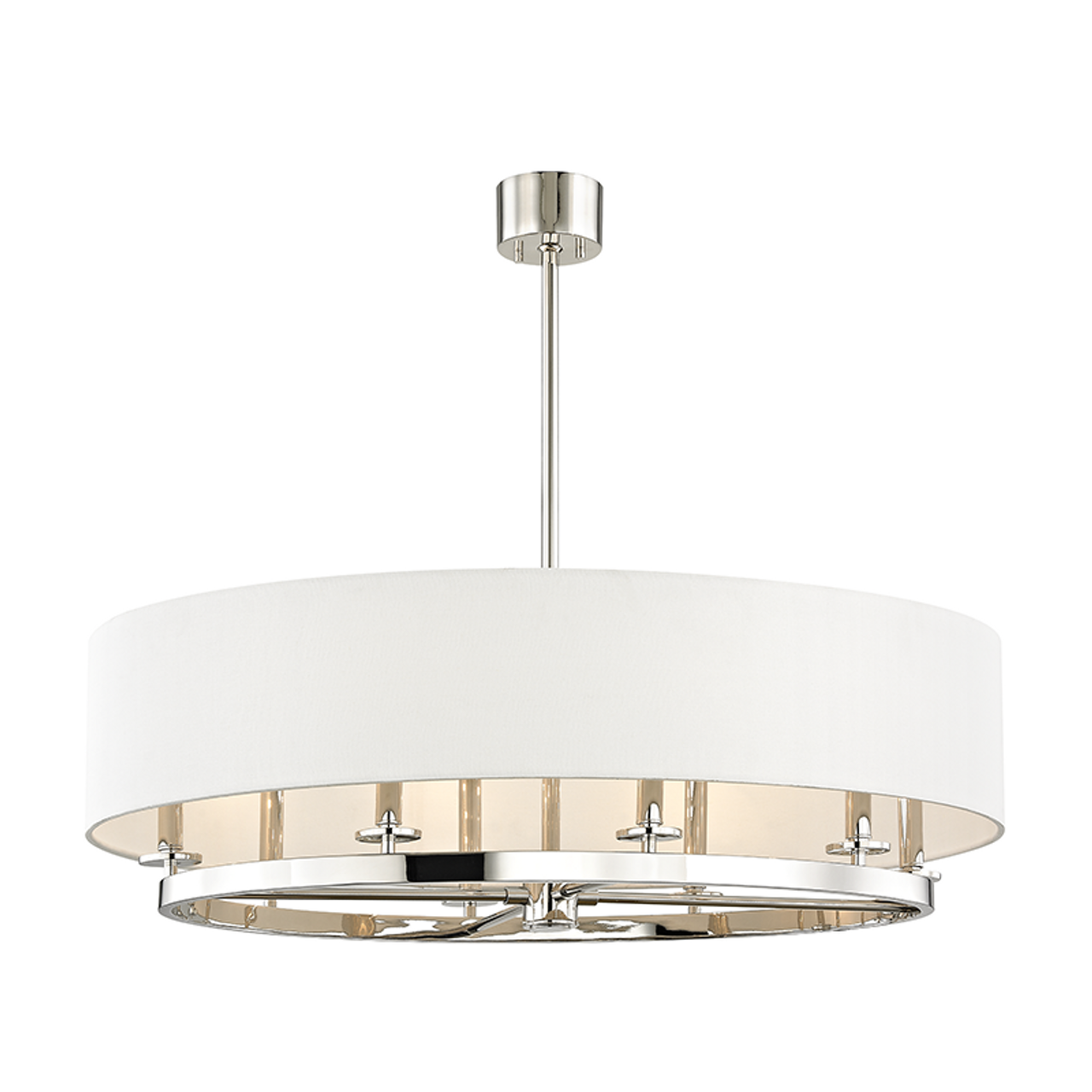 Durham Linear Chandelier, 8-Light, Polished Nickel, 39.25"W (6539-PN A2KU3)