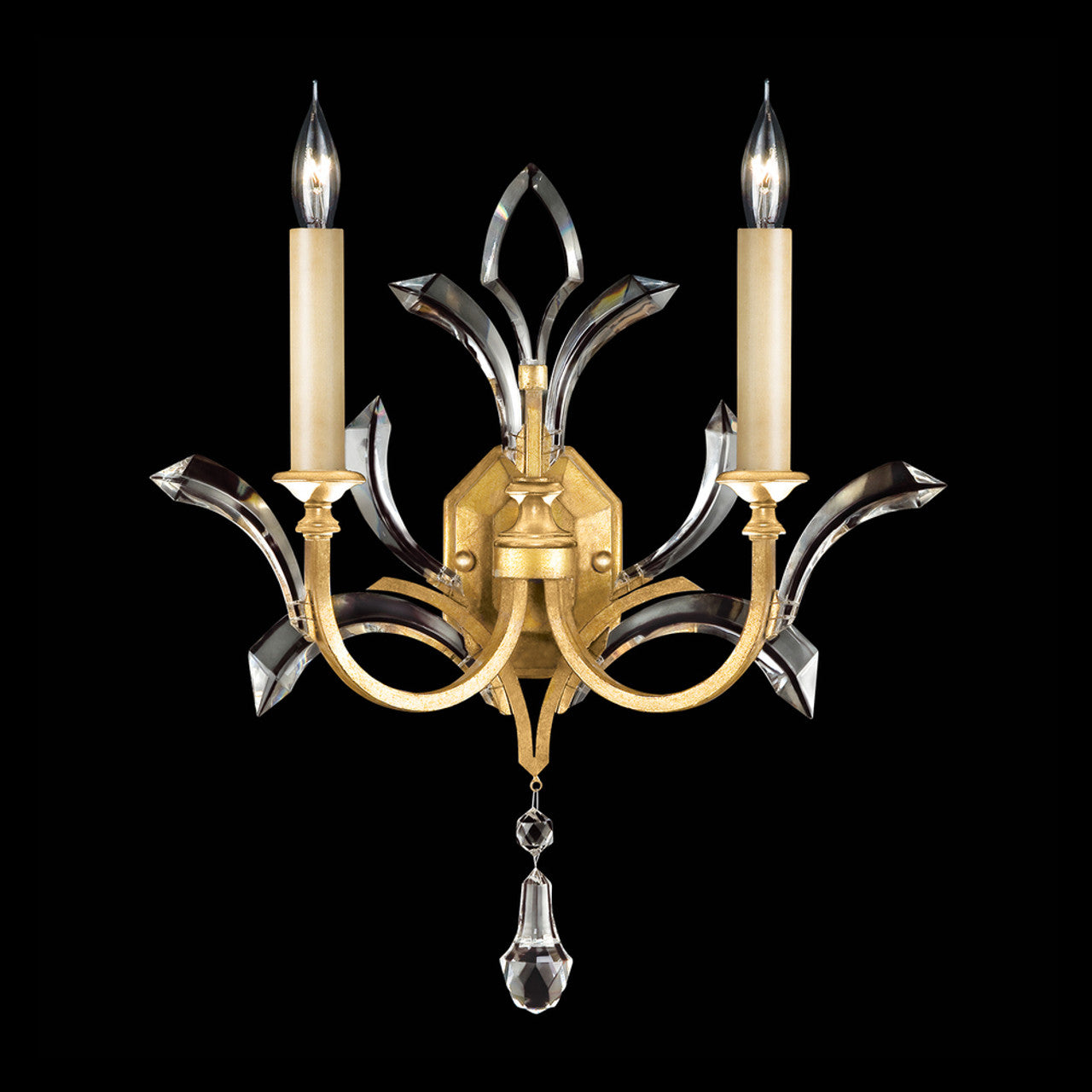 Beveled Arcs Wall Sconce, 2-Light, Gold Leaf, 22"H (701850-SF3 NJ00)