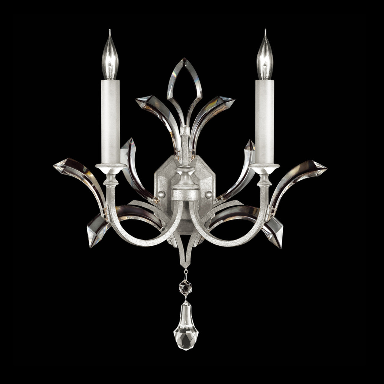 Beveled Arcs Wall Sconce, 2-Light, Silver Leaf, 22"H (701850-SF4 NJ01)