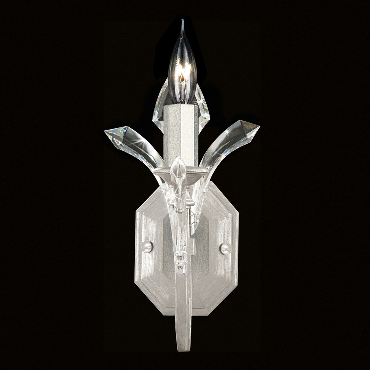 Beveled Arcs Wall Sconce, 1-Light, Silver Leaf, 13"H (705050-SF4 NJ0Q)