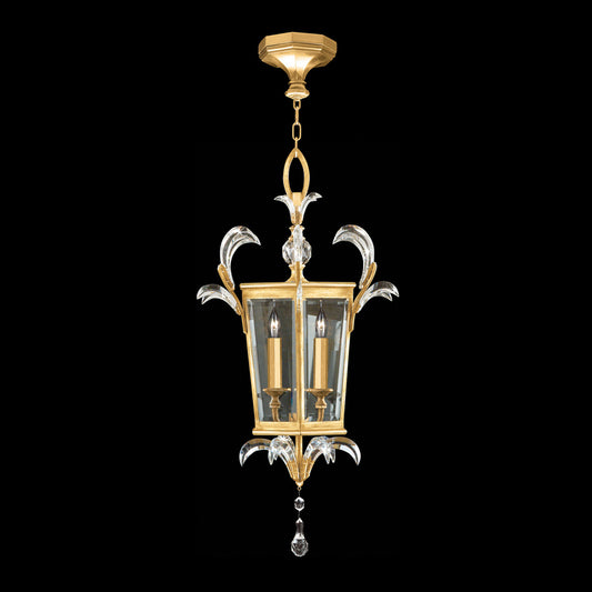 Beveled Arcs Pendant, Square, 3-Light, Gold Leaf, 22"W (705440-SF3 NJ0U)