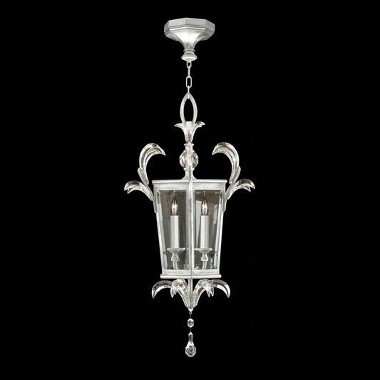 Beveled Arcs Pendant, Square, 3-Light, Silver Leaf, 22"W (705440-SF4 NJ0V)