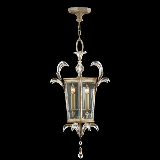 Beveled Arcs Pendant, Square, 3-Light, Silver, 22"W (705440ST 6EMQ)