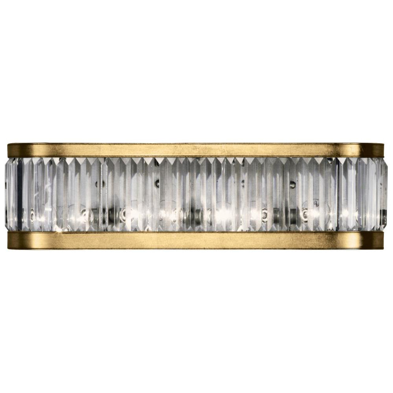 Crystal Enchantment Wall Sconce, 4-Light, Gold Leaf, Multi-faceted Crystal Panels, 7"H (706550-2ST GJM7)