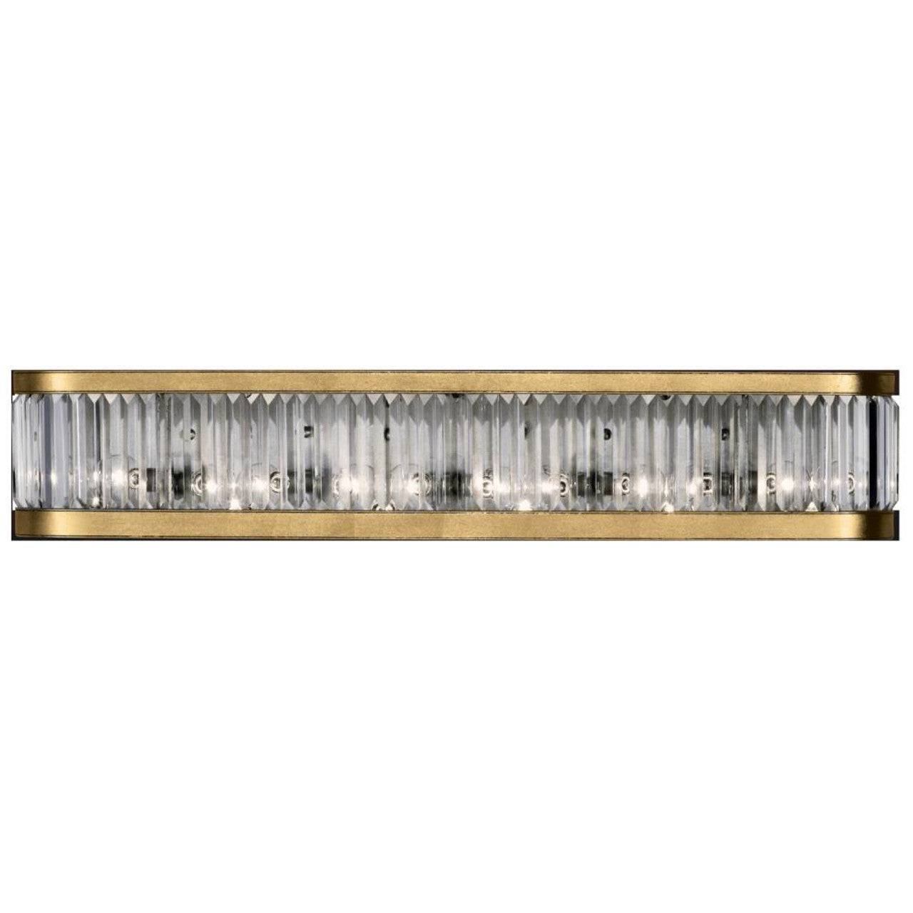 Crystal Enchantment Wall Sconce, 6-Light, Gold Leaf, Multi-faceted Crystal Panels, 7"H (706650-2ST GJM8)