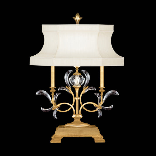 Beveled Arcs Table Lamp, 1-Light, Gold Leaf, 34"H (737910-SF3 NJ16)