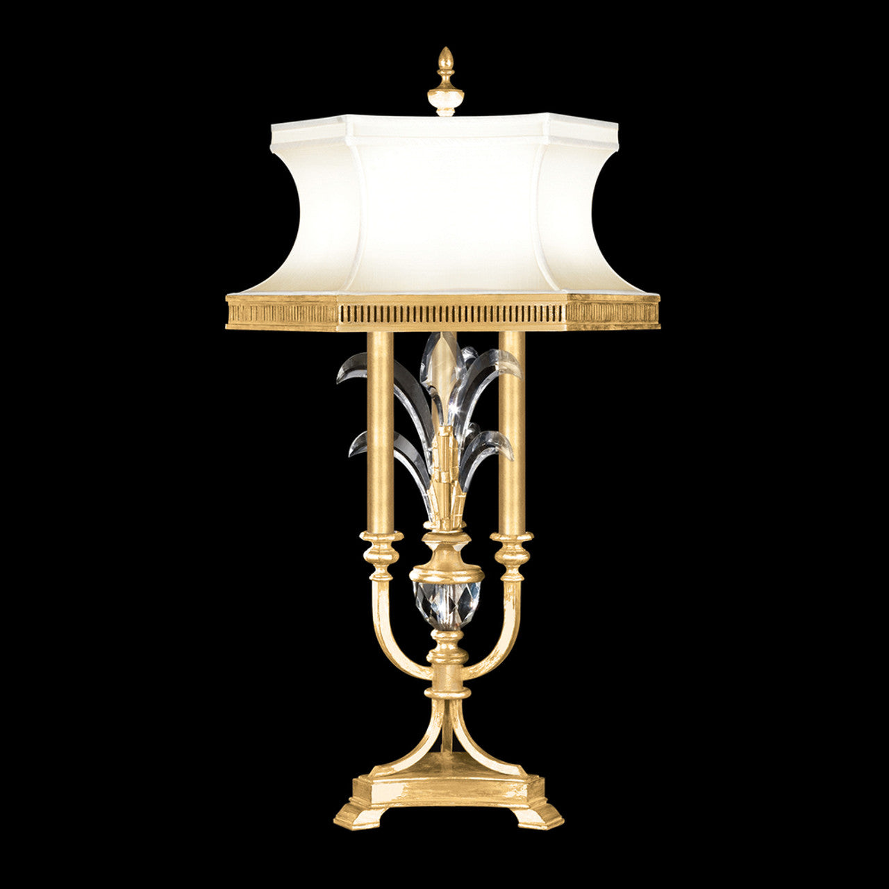 Beveled Arcs Table Lamp, 3-Light, Gold Leaf, 37"H (738210-SF3 NJ18)