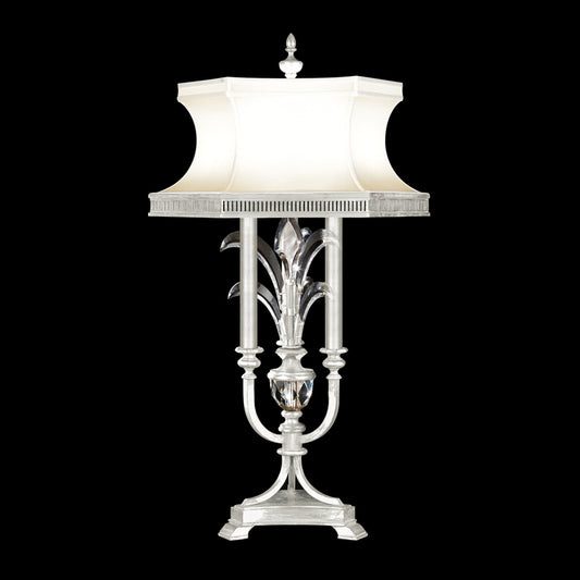 Beveled Arcs Table Lamp, 3-Light, Silver Leaf, 37"H (738210-SF4 NJ19)