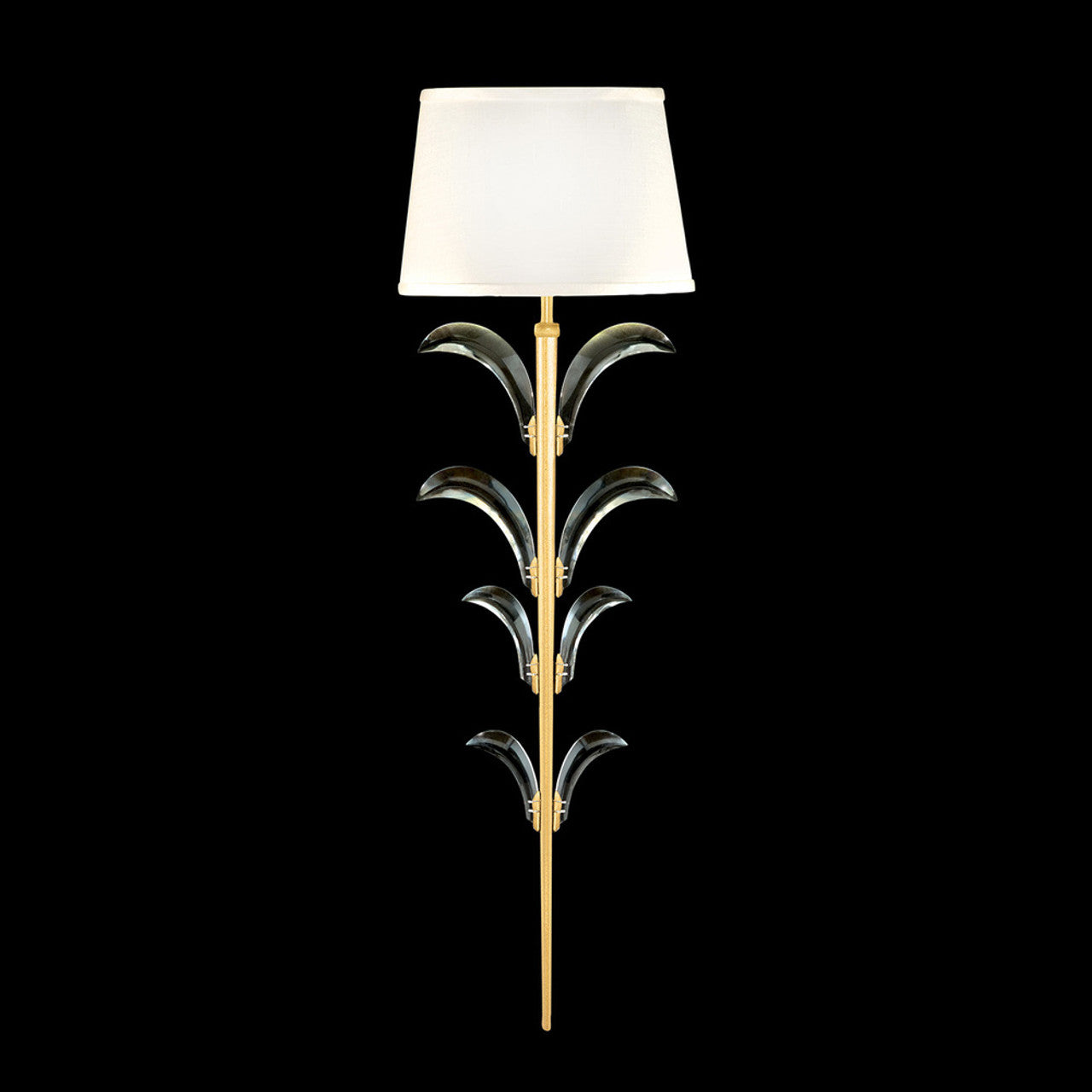 Beveled Arcs Wall Sconce, 1-Light, Gold Leaf, 28"H (738450-SF3 NJ1A)