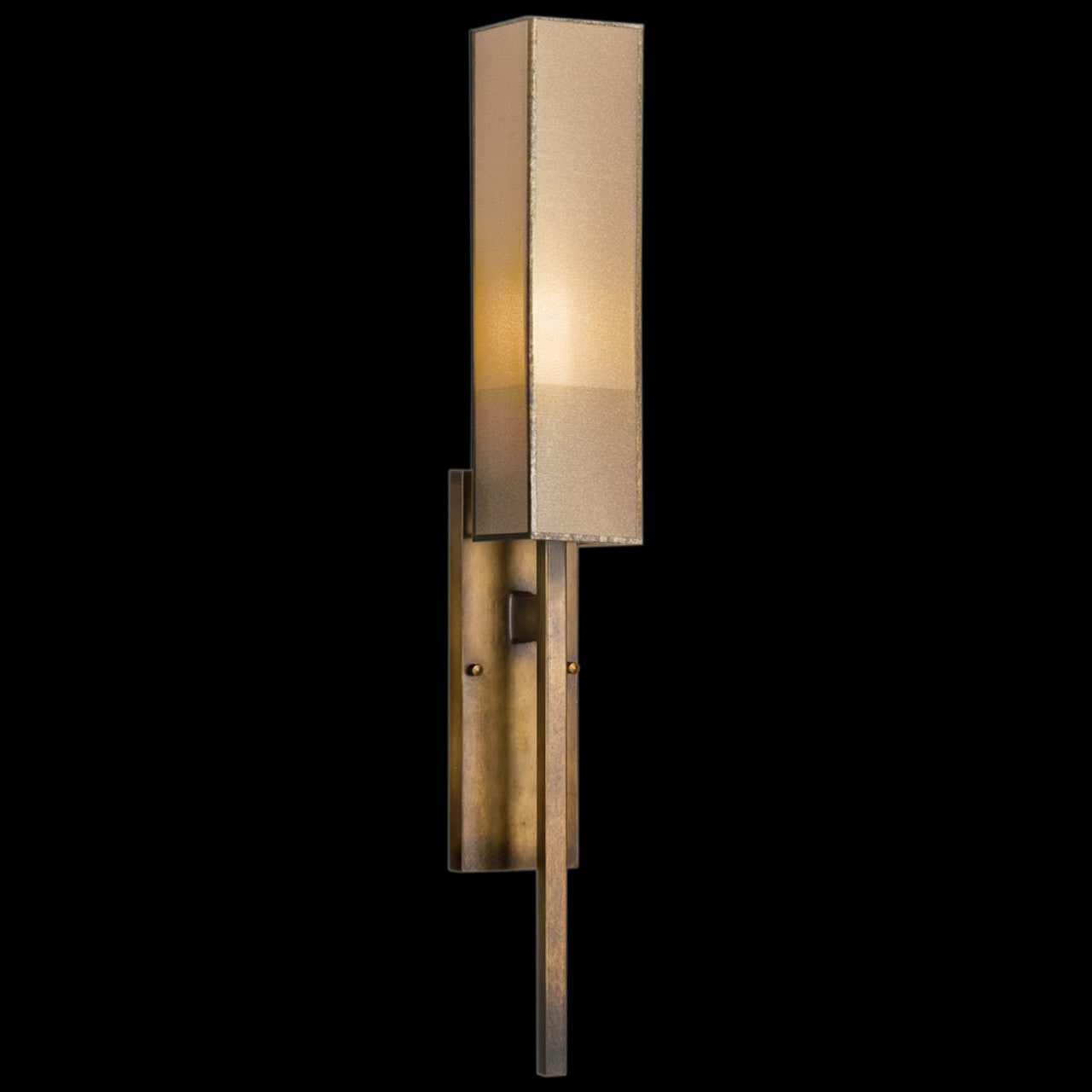 Perspectives Wall Sconce, 1-Light, Patinated Golden Bronze, Multi-Tonal Gold Organza, 33"H (753950GU D85K)