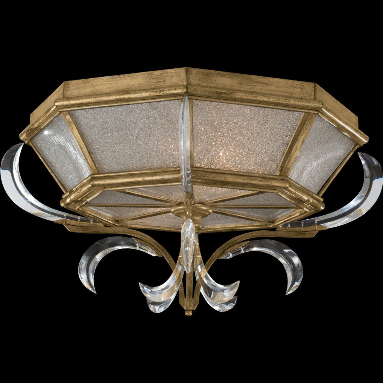 Beveled Arcs Flush Mount, Round, 2-Light, Gold, 26"W (767640ST 9ADW)