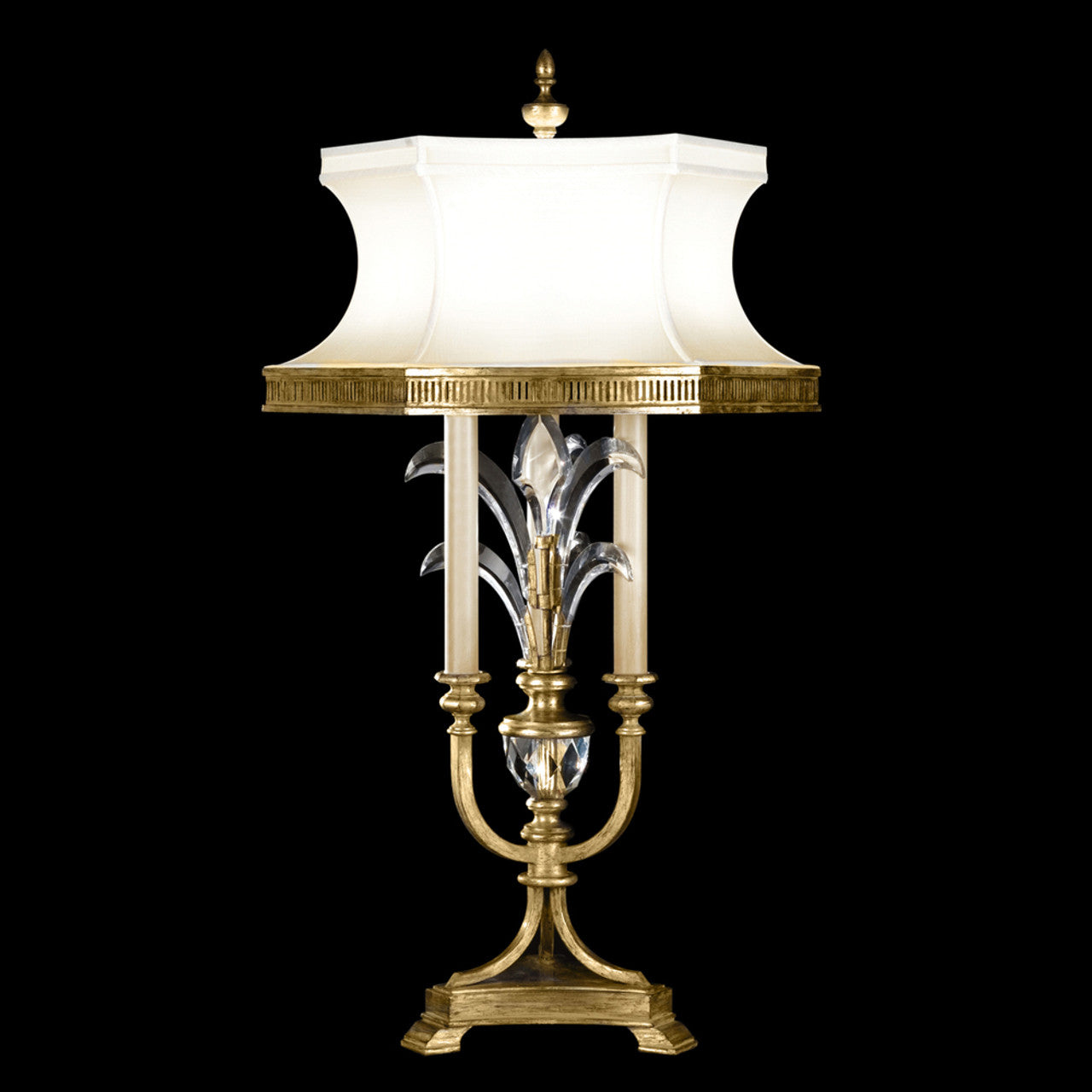 Beveled Arcs Table Lamp, 3-Light, Gold, 37"H (769410ST KGCZ)