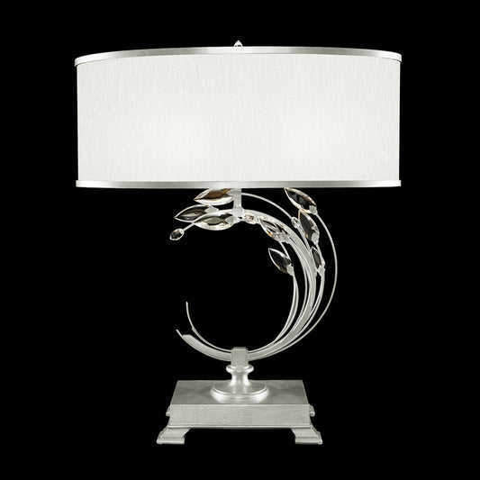 Crystal Laurel Table Lamp, 1-Light, Silver Leaf, Faceted Crystal Leaves, 31"H (771510-SF41 NJYY)