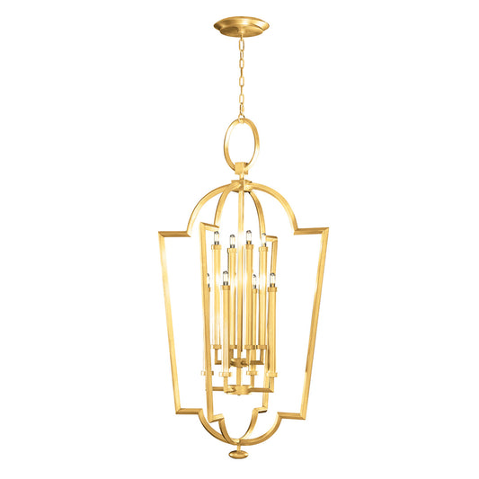 Allegretto Pendant, Round, 8-Light, Gold Leaf, 28"W (780440-SF3 NJZH)