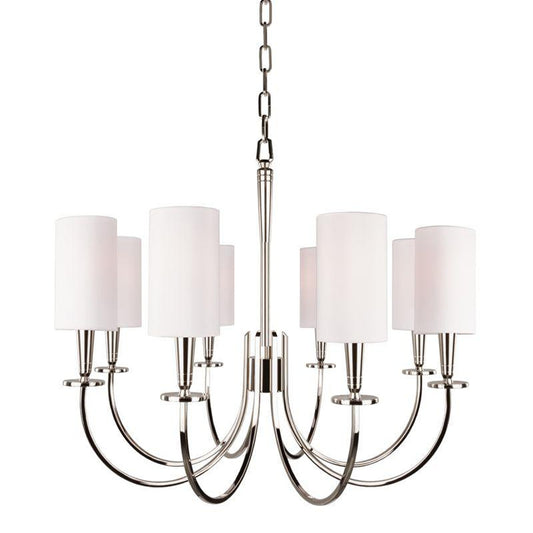 Mason Chandelier, 8-Light, Polished Nickel, 26.5"W (8028-PN 9W7NL)