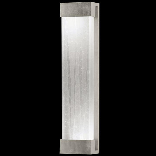 Crystal Bakehouse Wall Sconce, 2-Light, Silver Leaf, Polished Block of Crystal Shards, 30"H (811150-33ST DF0T)