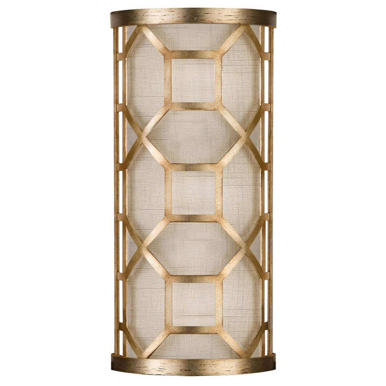 Allegretto Wall Sconce, 2-Light, Gold, White Textured Linen Shade, 17"H (816850-2GU DE1C)