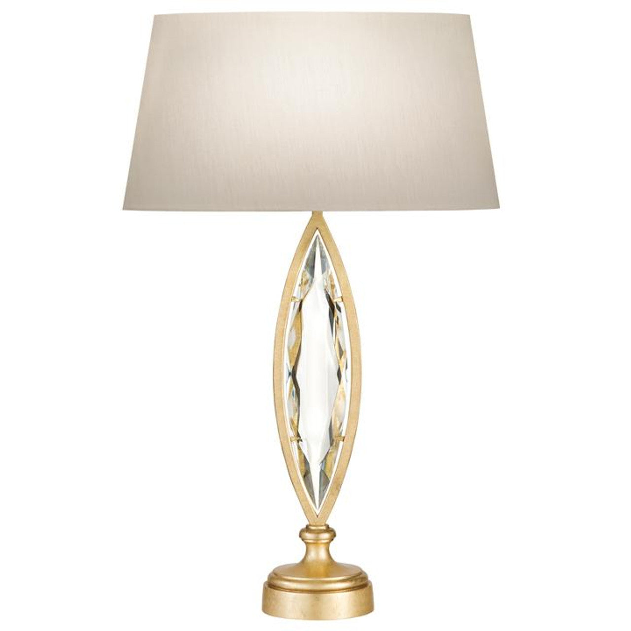 Marquise Table Lamp, 1-Light, Florentine Brushed Gold, Hand-Cut Faceted Crystals, 29"H (850210-22ST G9UN)