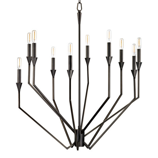 Archie Chandelier, 10-Light, Old Bronze, 30"W (8510-OB 9ZCA8)