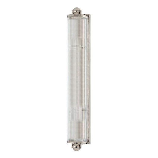 Mclean Bath Vanity Light, 4-Light, Polished Nickel, Clear Shade, 4.75"W (853-PN M9YN)