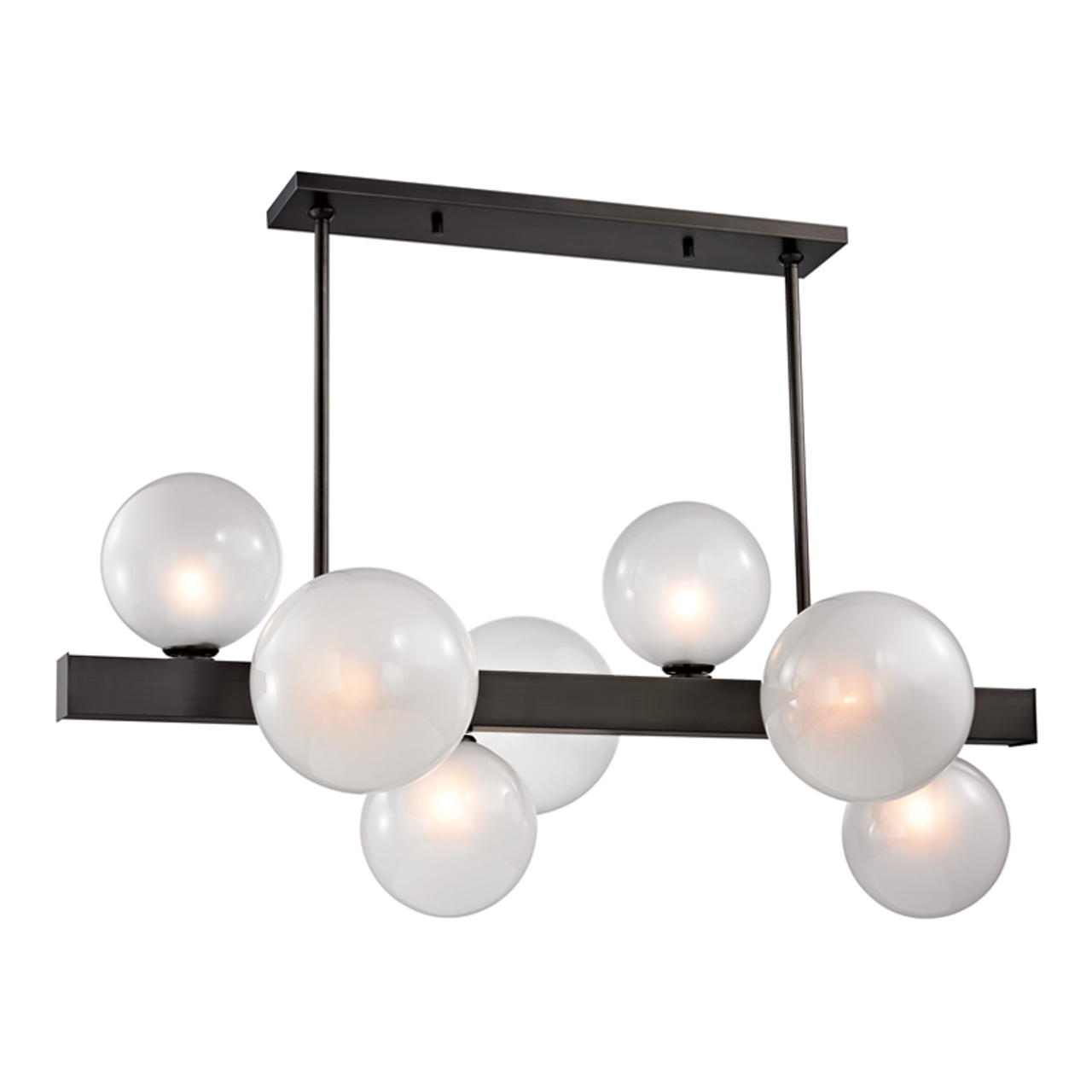 Hinsdale Linear Chandelier, 7-Light, Old Bronze, 43.5"W (8717-OB 9ZG5T)