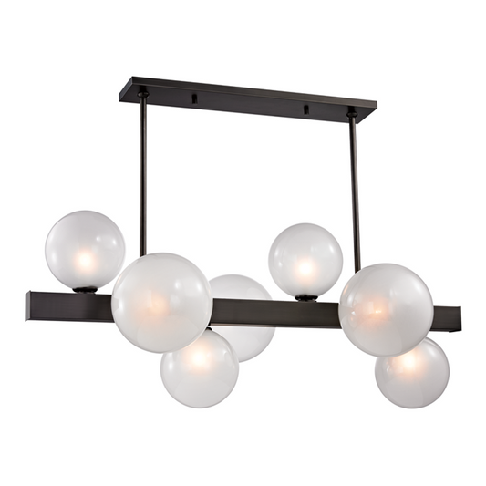 Hinsdale Linear Chandelier, 7-Light, Old Bronze, 43.5"W (8717-OB 9ZG5T)