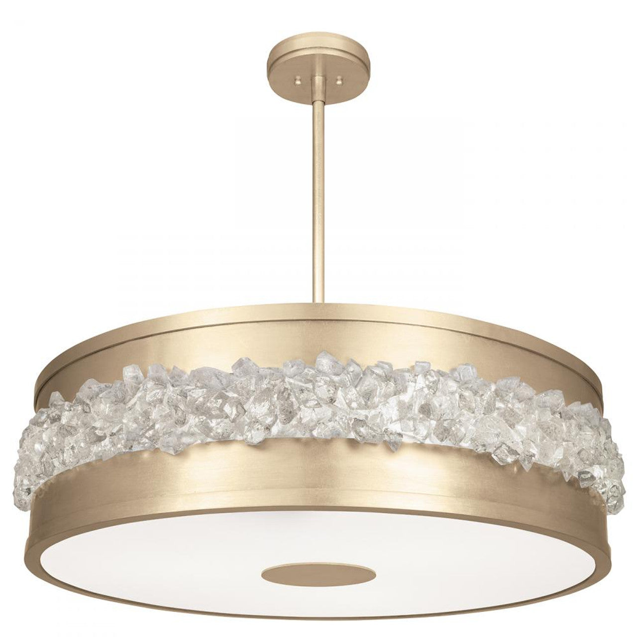 Arctic Halo Drum Shade Pendant, Round, 3-Light, Gold, 32"W (876340-1ST GJL4)