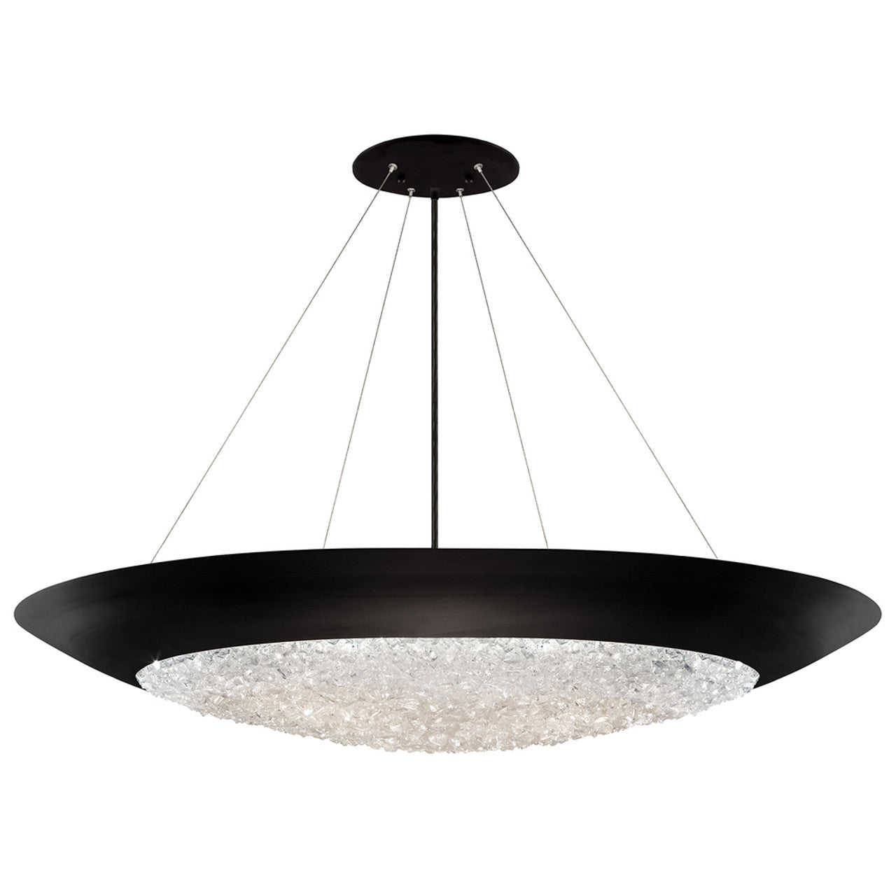 Arctic Halo Pendant, Round, 3-Light, Matte Black, 44"W (876540-2ST GKJZ)